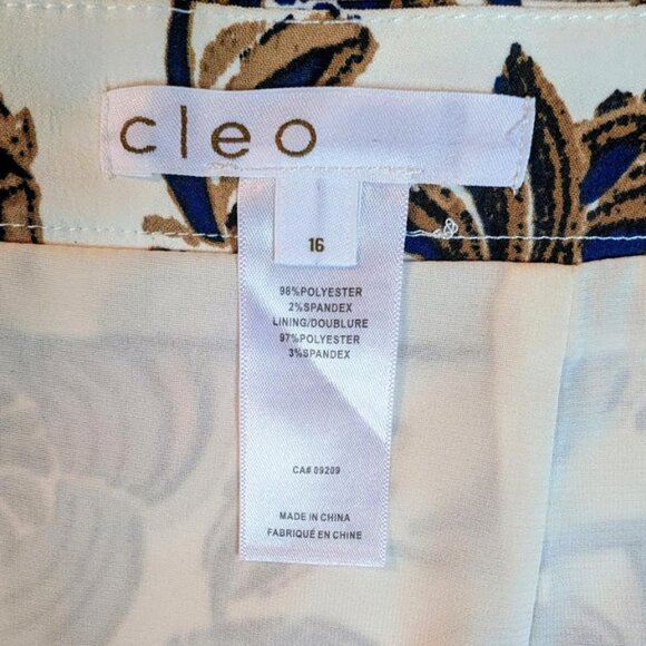NWOT Cleo Women's Floral Pencil Skirt Multicolor Print Lined Size 16 - Picture 6 of 6